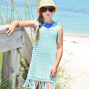 Cover Up Crochet Pattern - Bathing Suit Cover Up Pattern - Crochet Dress Pattern - Beach Cover Up Pattern Tot Tween Baby 12 mos - Girls 18