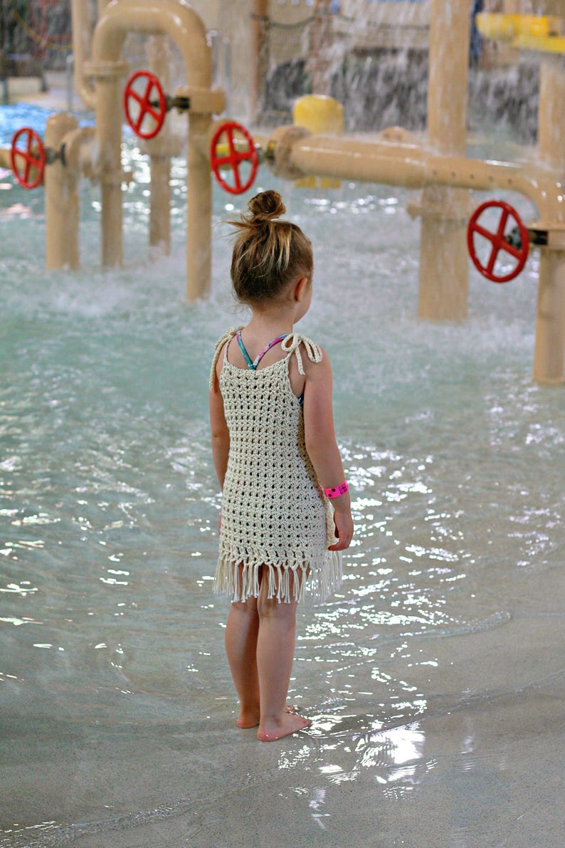 Crochet Cover Up Pattern Bathing Suit Cover Up Pattern Crochet Dress Pattern Beach Cover Up Pattern Baby 12 mos Girls 18 image 2