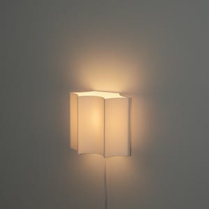 Plug In Wall Sconce – ARC FOLD 3D Printed Architectural LED Light – Minimalist Sconce Lamp