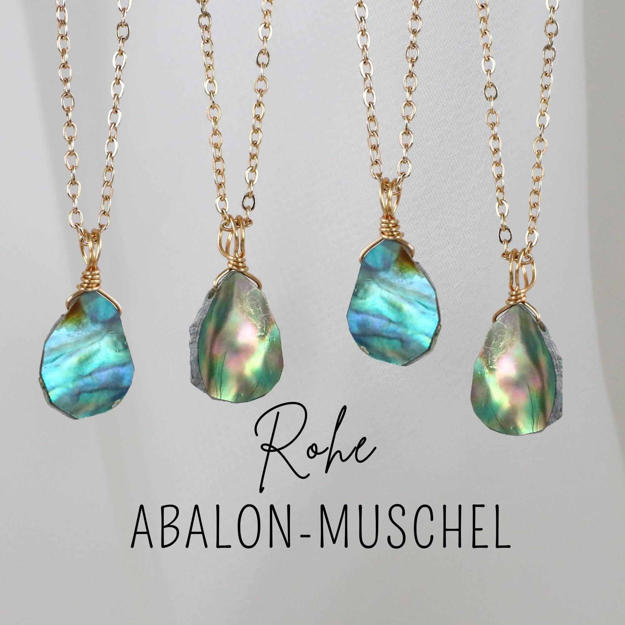 Raw Abalone Shell Necklace, Shell Necklace, Abalone Necklace Gold or Silver, Shell Pendant, Real Abalone Necklace, Paua Shell