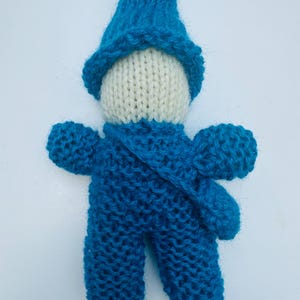 Gnome doll wool knit doll Waldorf inspired ready to ship