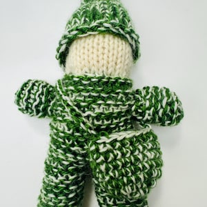Gnome doll wool knit doll Waldorf inspired ready to ship