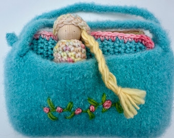 The Princess and the Pea set felted bag doll mattresses pea Fairy tale