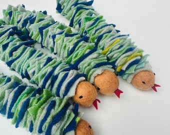 Wool snake toy ready to ship Waldorf inspired toys