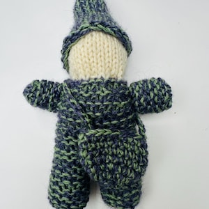 Wool Knit Gnome Doll: Waldorf Inspired, 7&quot;