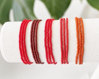 Team Spirit Bracelet Stretch Glass Seed Bead Jewelry Custom Color Matching Event Wristband Group Coordination Accessory Bulk Party Favor