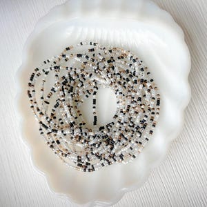 Neutral Color Bracelet Versatile Seed Bead Design Minimalist Jewelry Collection Everyday Accessory Essential Dainty Wrist Piece Perfect Layering Style Thin Stretch Band Comfortable Fit Casual Fashion Statement Simple Elegant Look Multiple