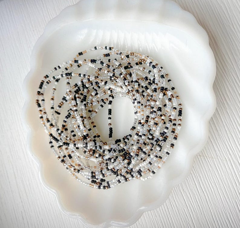 Neutral Color Bracelet Versatile Seed Bead Design Minimalist Jewelry Collection Everyday Accessory Essential Dainty Wrist Piece Perfect Layering Style Thin Stretch Band Comfortable Fit Casual Fashion Statement Simple Elegant Look Multiple