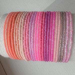 Boho Seed Bead Bracelet Trendy Arm Candy Stacking Set Teen Gift Festival Accessory Stretch Jewelry Colorful Beaded Elastic Wristband Summer