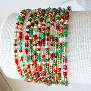 Seed Bead Bracelet Friendship Bracelets Boho Wrist Band Accessory Teen Fashion Jewelry Sister Affordable Stocking Stuffer Colorful Stretch