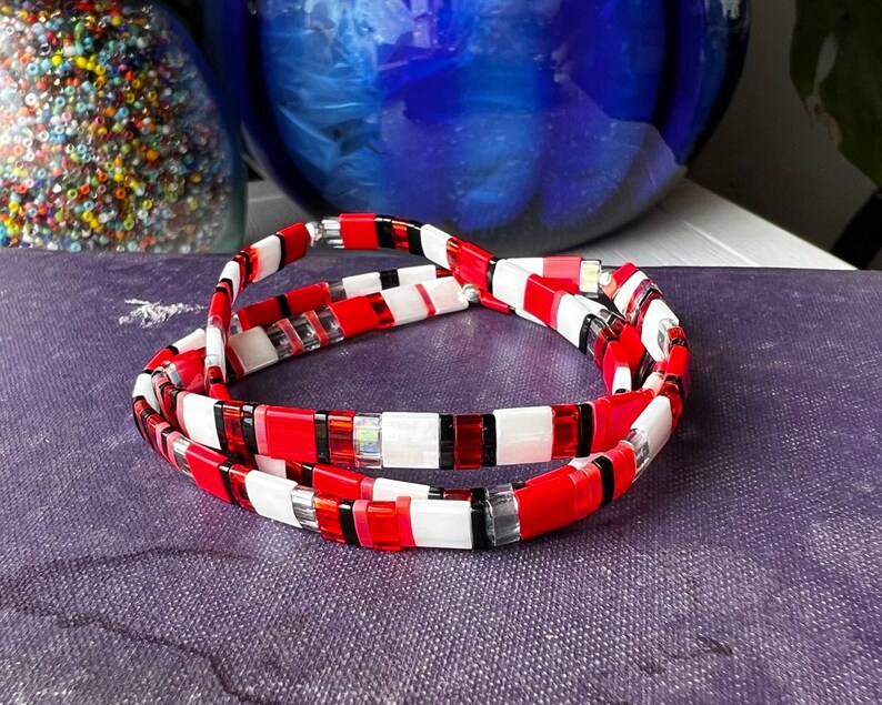 Japanese Miyuki Bracelet Tila Beaded Jewelry Collection Genuine Tile Beads Girlfriend Birthday Present Trendy Stacking Accessory Colorful Layering Design Perfect Teen Girl Gift Modern Wristband Essential Beautiful Armlet Summer Fashion