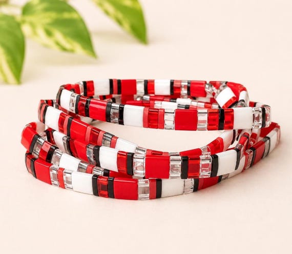Miyuki Tila Bracelet Stacking Beaded Japanese Jewelry Gift Teen Girl Birthday Present Girlfriend Trendy Accessory Layering Colorful
