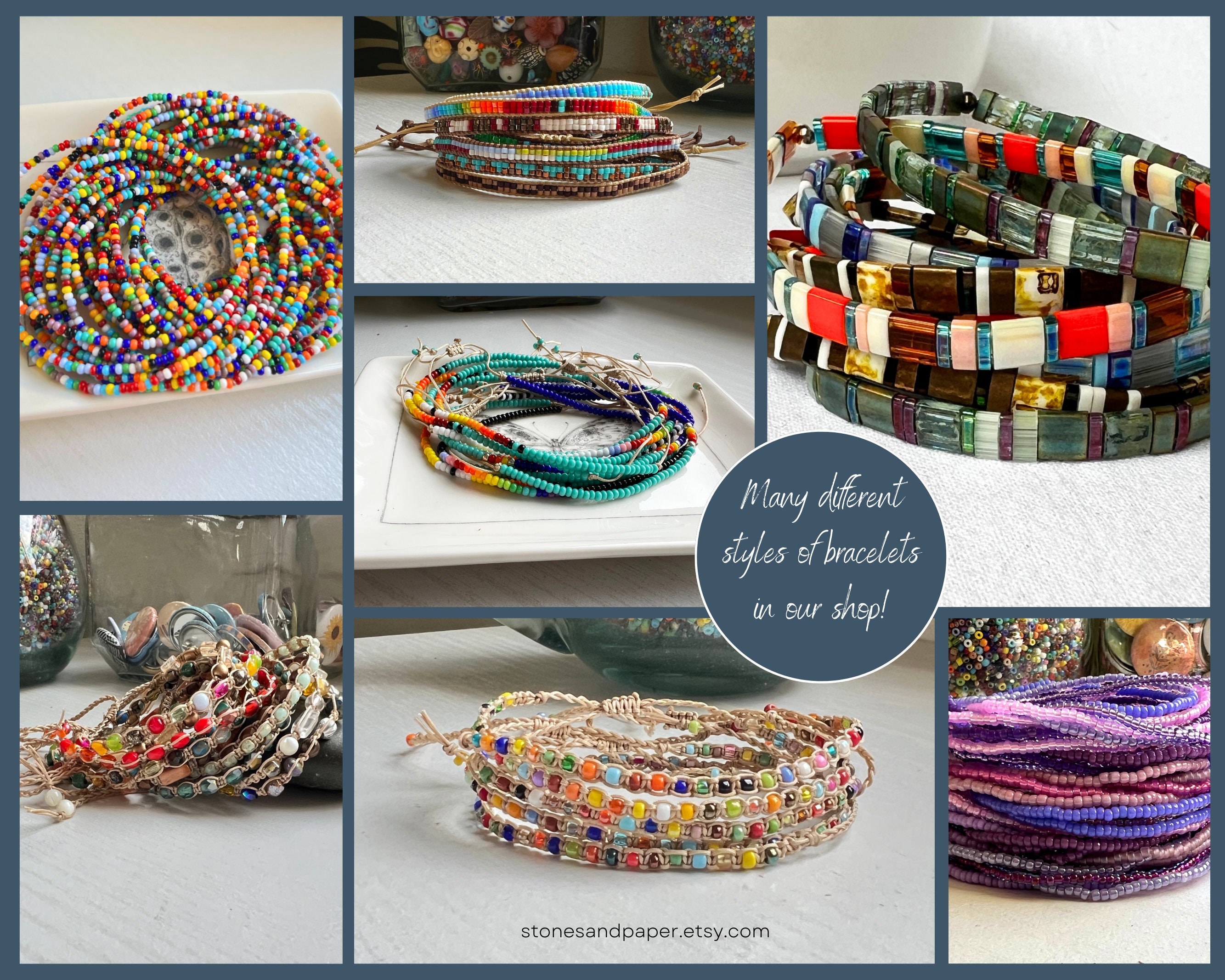 Bulk Order for 10 Seed Bead Stretch Bracelets, Single Strand Bracelet, –  Doohickies & Such