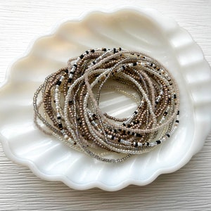 Thin Tiny Bead Stretch Bracelet