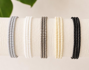 Seed Bead Bracelet Team Spirit Wristband Custom Color Band Event Matching Accessory Bridesmaid Gift Bachelorette Party Favor Wedding Group