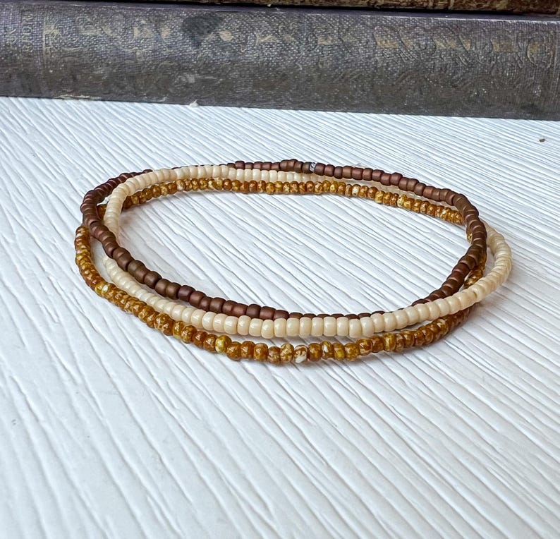 Stretch Bracelet Collection Premium Glass Seed Beads Japanese Czech Quality Modern Design Style Clear Elastic Band Essential Everyday Fashion Accessory Perfect Layering Set Handmade Construction Beautiful Color Coordination Casual Wear