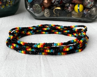 Rainbow Seed Bead Stretch Bracelet Gay Pride Jewelry Tiny 2mm Glass Beads Colorful Minimalist Accessory Men Gift Birthday Treasure Handmade
