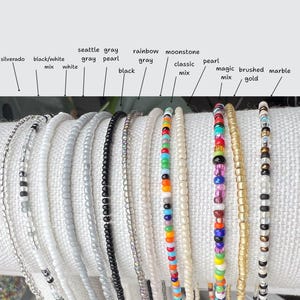 Dainty Wire Design Seed Bead Necklace Delicate Glass Jewelry Tiny Beaded Accessory Minimalist Strand Collection Versatile Everyday Wear Perfect Layering Essential Simple Boho Style Adjustable Length Comfortable Accessory Handcrafted Quality