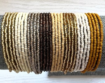 Seed Bead Stretch Bracelet Boho Beaded Stacking Friendship Bracelet Tiny Bead Dainty Bracelet