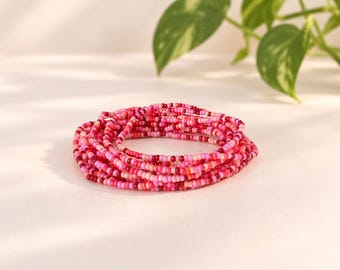 Seed Bead Bracelet Stack Stackable Single Strand Bracelets Adjustable Boho Jewelry Thinking of You Gift Surprise Happy Mail Appreciation