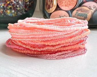 Seed Bead Bracelet Boho Stretch Jewelry Accessory Tiny Glass Beaded Wristband Stackable Minimalist Dainty Bohemian Layering Elastic Handmade