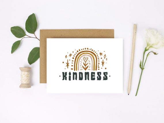 Kindness Printable Greeting Card Digital Download A2 | Etsy