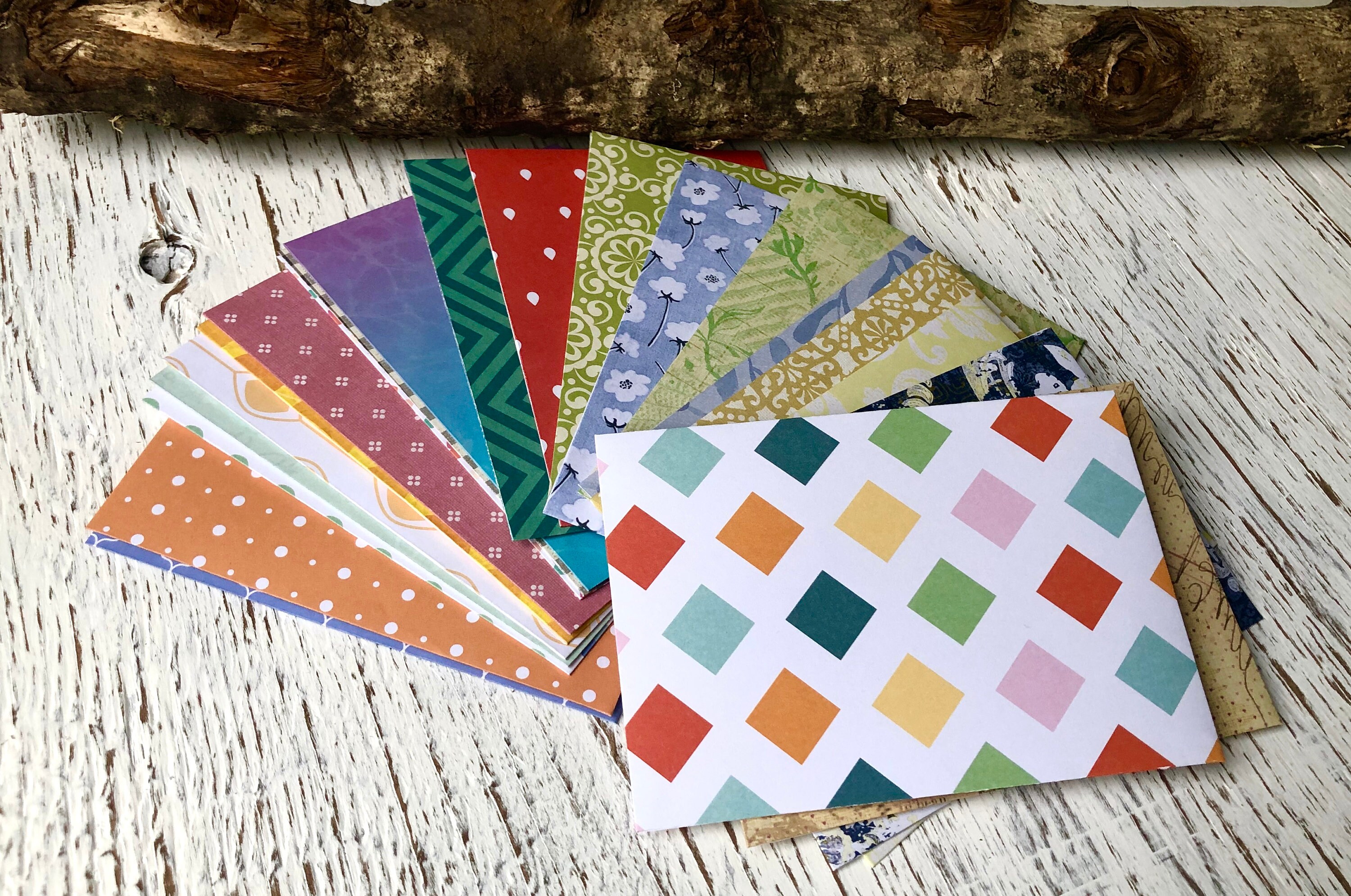 Patterned Envelopes Handmade Stationery 3.5 x 5 Inches Set Etsy