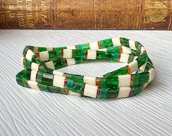 Miyuki Tila Bead Stretch Bracelet Handmade Minimalist Beaded Tile Bracelet Friendship Gift Best Friend Gift