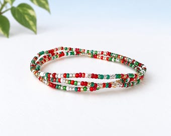 Seed Bead Bracelet Friendship Bracelets Boho Wrist Band Accessory Teen Fashion Jewelry Sister Affordable Stocking Stuffer Colorful Stretch