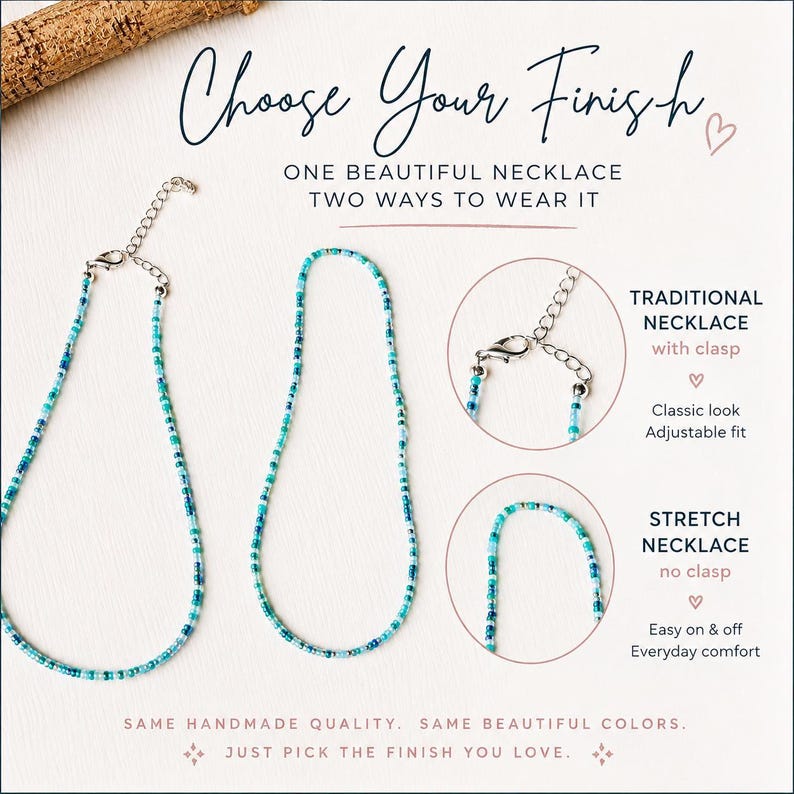 Glass Beaded Jewelry Colorful Seed Bead Necklace Layering Piece Dainty Choker Style Thin Chain Design Minimalist Everyday Wear Woman Gift Teen Birthday Present Boho Accessory Simple Elegant Construction Delicate Details Premium Quality
