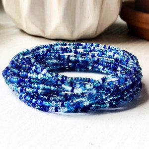 Seed Bead Bracelets Bohemian Beaded Bracelet Birthday Gift Celestial Blue Friendship Bracelets Dainty Stackable Bracelet Trendy Jewelry