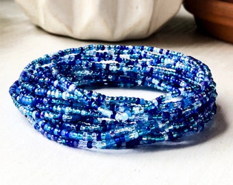 Seed Bead Bracelets Bohemian Beaded Bracelet Birthday Gift Celestial Blue Friendship Bracelets Dainty Stackable Bracelet Trendy Jewelry