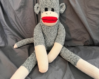 Red Heel Sock Monkey Pine Green