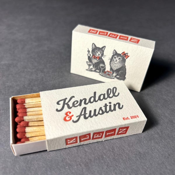 Custom Letterpress Matchboxes – Booking Now for August 2026 Production – Personalized Wedding Favors & Event Keepsakes