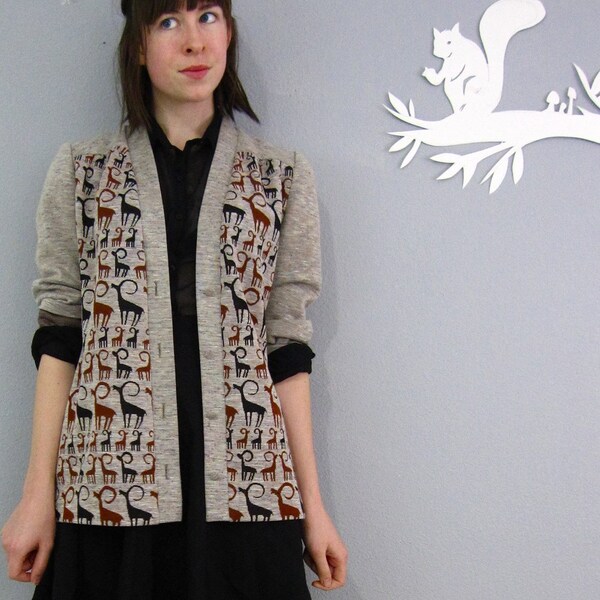 vintage 1970's FOLKLORE ANTELOPE cardigan