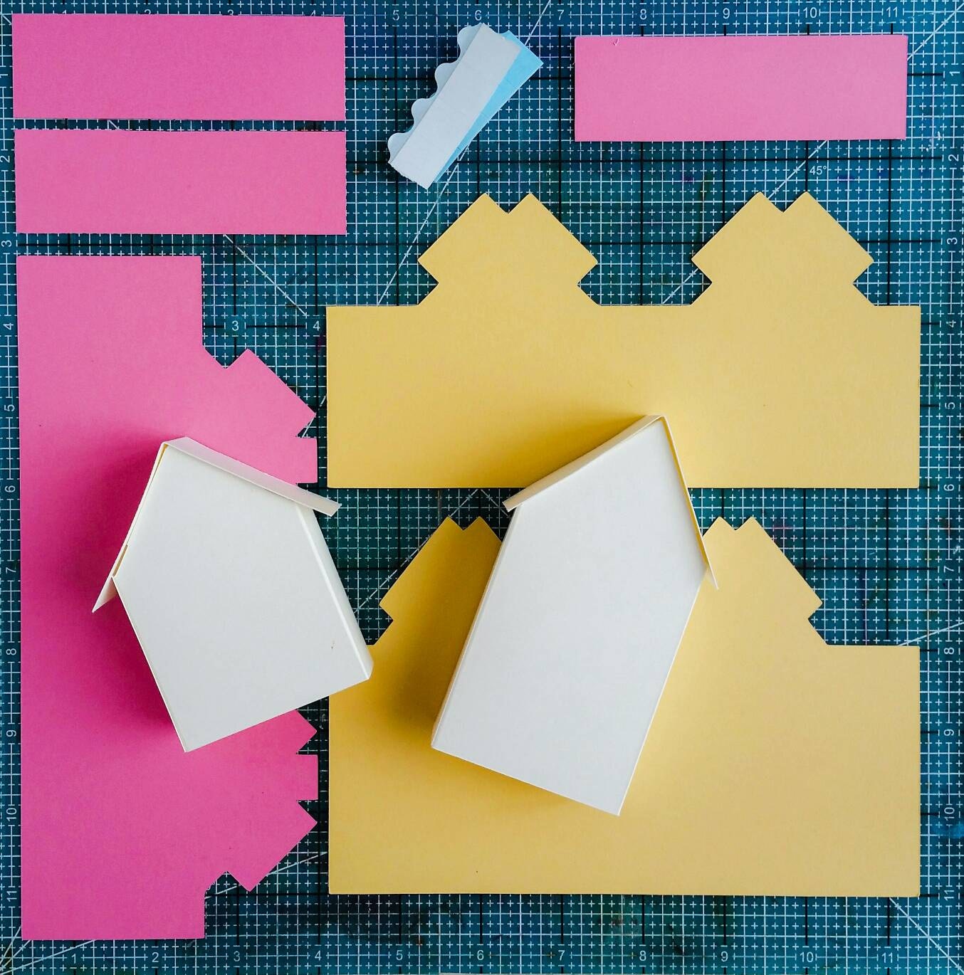 Download 3D house SVG cuttable file fold-up template print and fold | Etsy