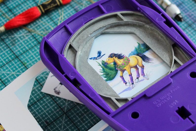 Printable Christmas Horse Gift Tags, Digital Download PDF, Clip Art for Christmas Gift Tags or Stickers, Instant Download Printable Stickers image 2