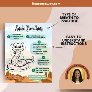 Snake Breathing Activity for Kids | Mindfulness Printable (digital ...