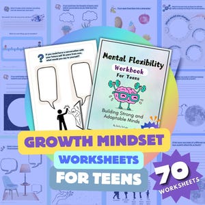 Mental Flexibility Workbook for Teens SEL, Teen Anxiety, Teen Therapy Activities, Adolescent DBT/CBT Group Mental Health Coping Skills Tools