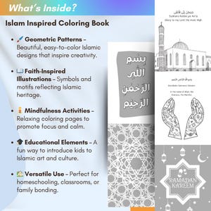 Islamic Coloring Book for Kids, Printable Islamic Art and Patterns, Creative Learning Islamic Activities Muslim Kids Activities Worksheets