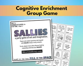 Sallies Game: Cognitive Enrichment, Fun Group Activity