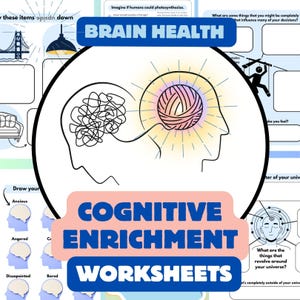 NEW* Cognitive Enrichment Worksheets - Sharp thinking, Personal Growth, Advanced Mindset, Mental Clarity.