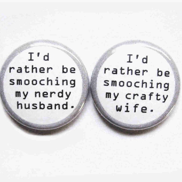 The Dynamic Duo-1 Inch Buttons For Married Cool People