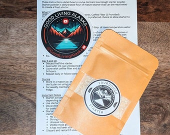Beginner's Organic Sourdough Starter With Instructions, 30+ Year Old, Alaskan