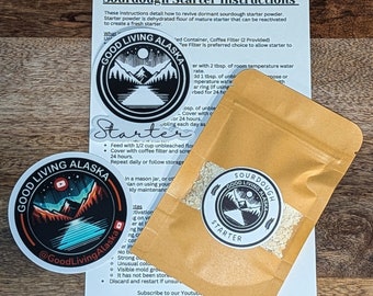 Organic Alaskan Sourdough Starter Kit: DIY Beginner's Instructions