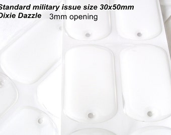 22x39mm military tag pendant Rectangle Acrylic Pendants-clear whiteblackred color 20 pcs Clear Acrylicl dog tag