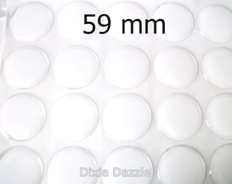 60 pcs 59mm epoxy stickers, 59 mm epoxy dots, circle cabochon, self adhesive stickers for badges, mirrors, scrapbook