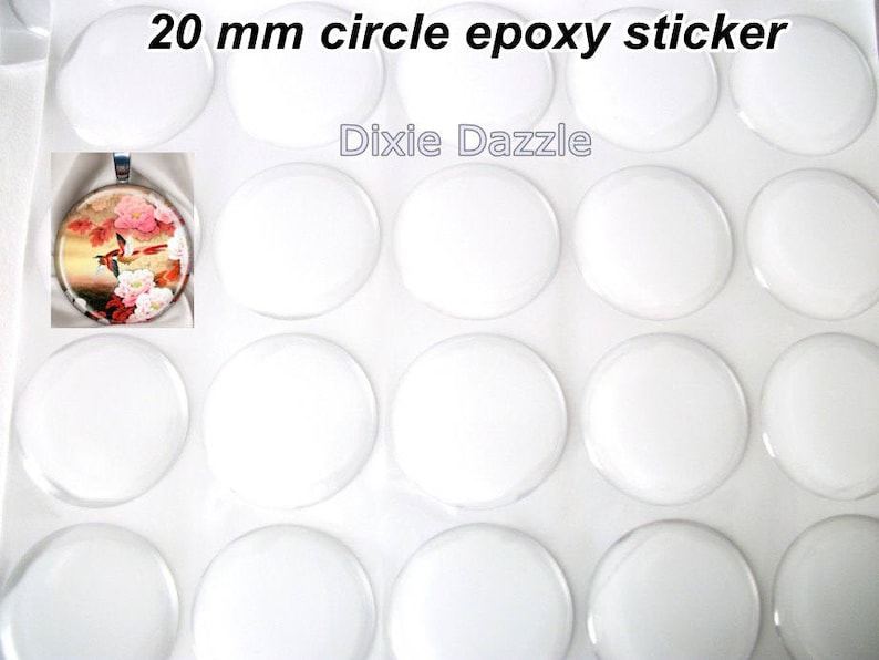CIrcle Clear Dome For Bottle Caps /&Cabachons 1000 Epoxy Resin Stickers 1/" 25mm