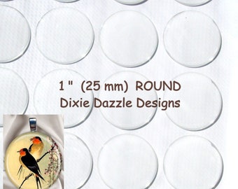 500 pcs 25mm, approx. 1 inch, clear non-yellowing round Epoxy Stickers, flat back domed epoxy cabochon, kid crafts, Peel and Stick