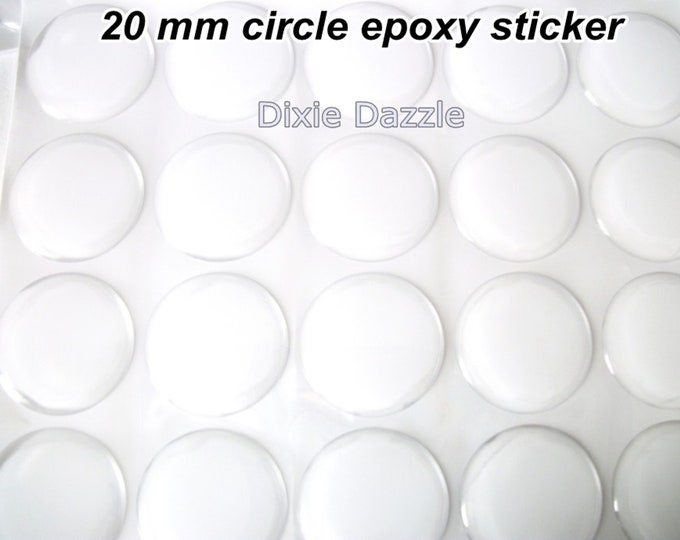 120 Pieces 20mm Epoxy Stickers, Easy Peel Cabochons for Journals
